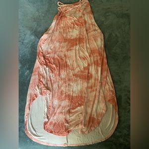 Pink tie-dye dress